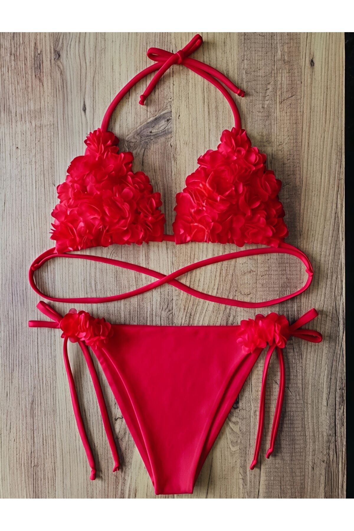 Kadın çiçekli bikini takımı (DOLGUSUZ)