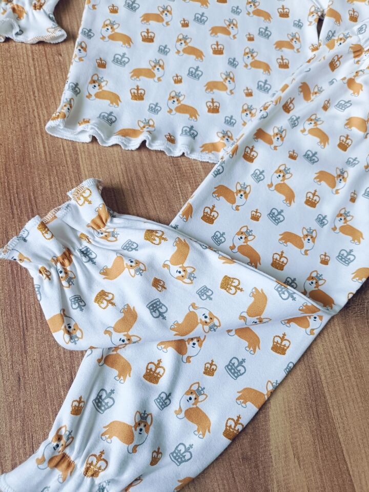 Kız çocuk pijama takımı %100 pamuk