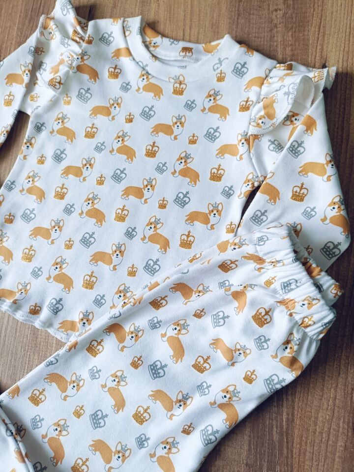 Kız çocuk pijama takımı %100 pamuk
