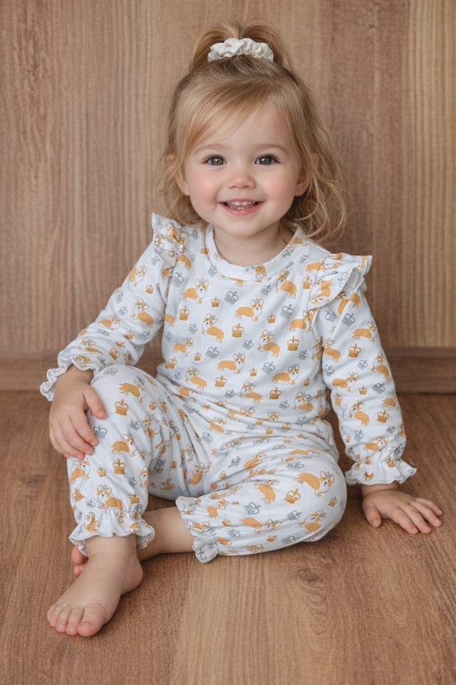 Kız çocuk pijama takımı %100 pamuk