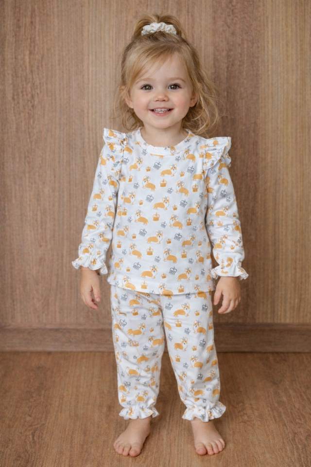 Kız çocuk pijama takımı %100 pamuk